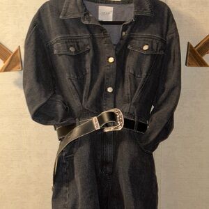 LE LIS black denim romper! Very western 🤠 EUC